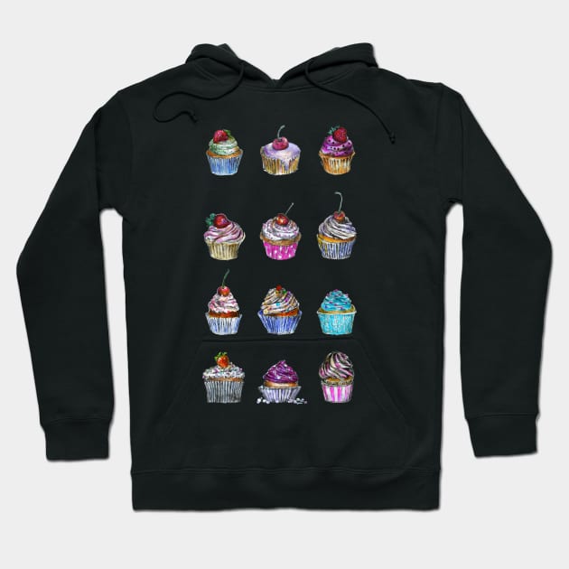 Cute Cupcakes Hoodie by FanitsaArt